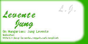 levente jung business card
